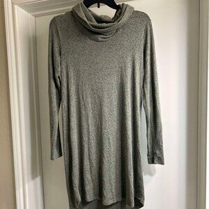 Nine Britton Olive Green XS Long Sleeve Turtle Neck Sweater Tunic/Midi Dress